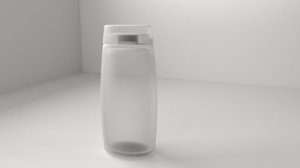 plastic body wash bottle 3D model