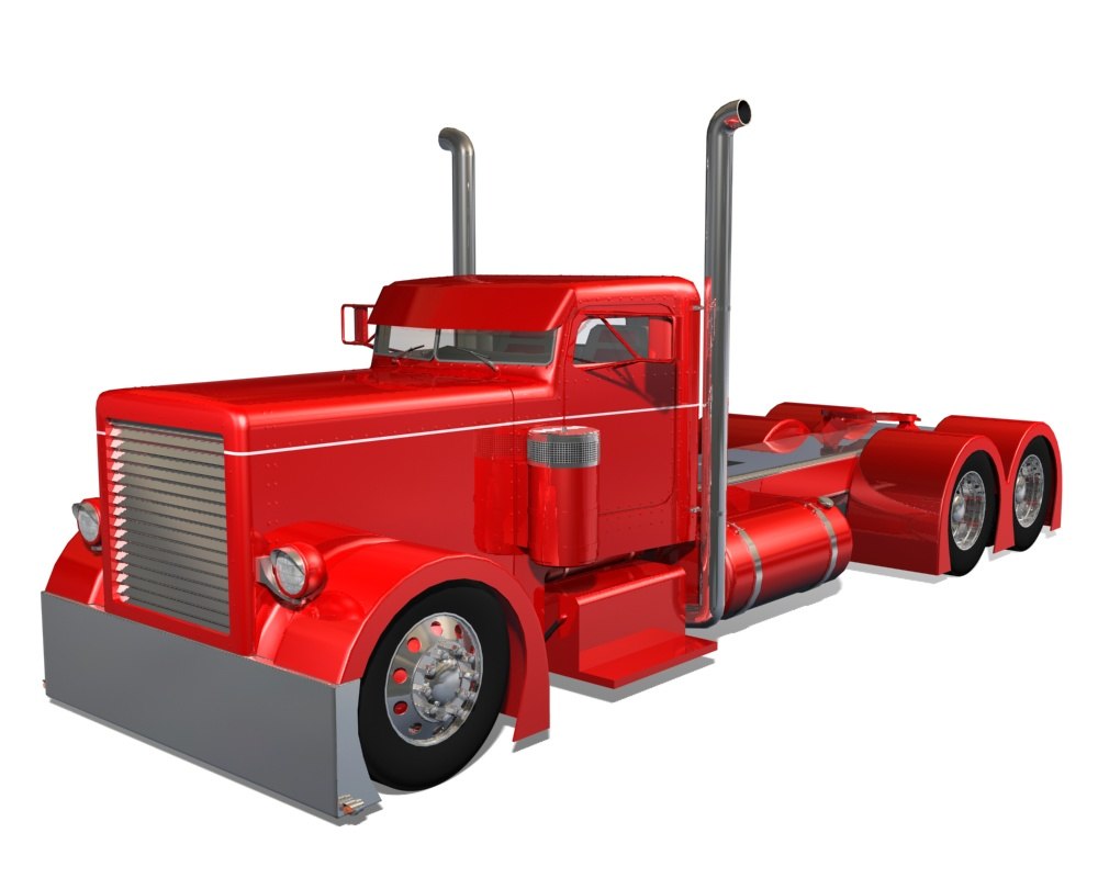 semi truck custom 3d max