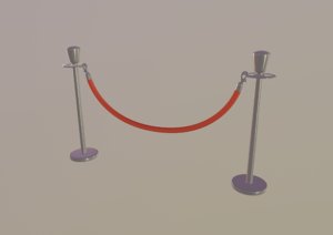red stanchion 3D model
