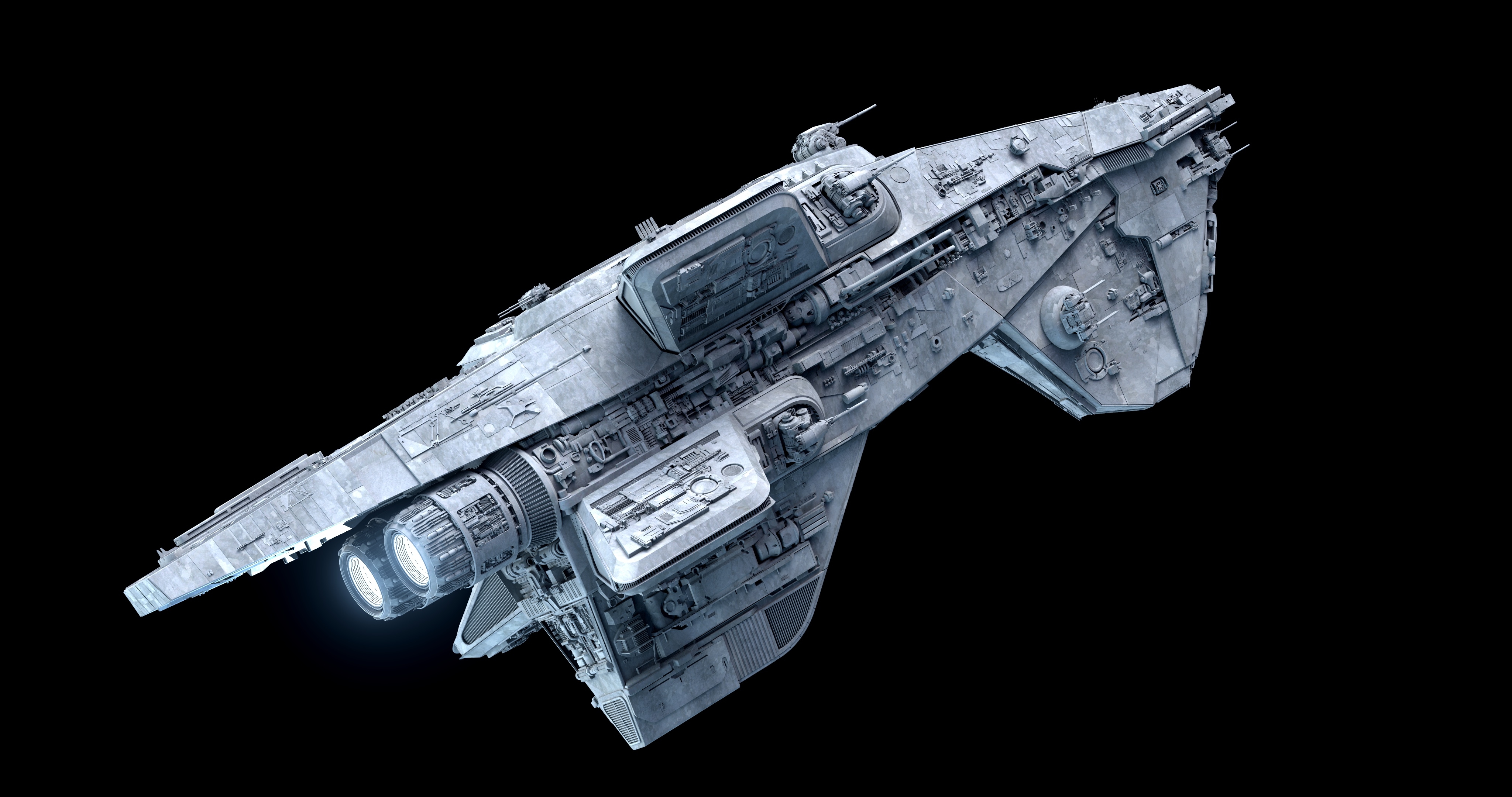 曼达洛式巡洋舰太空船3d模型