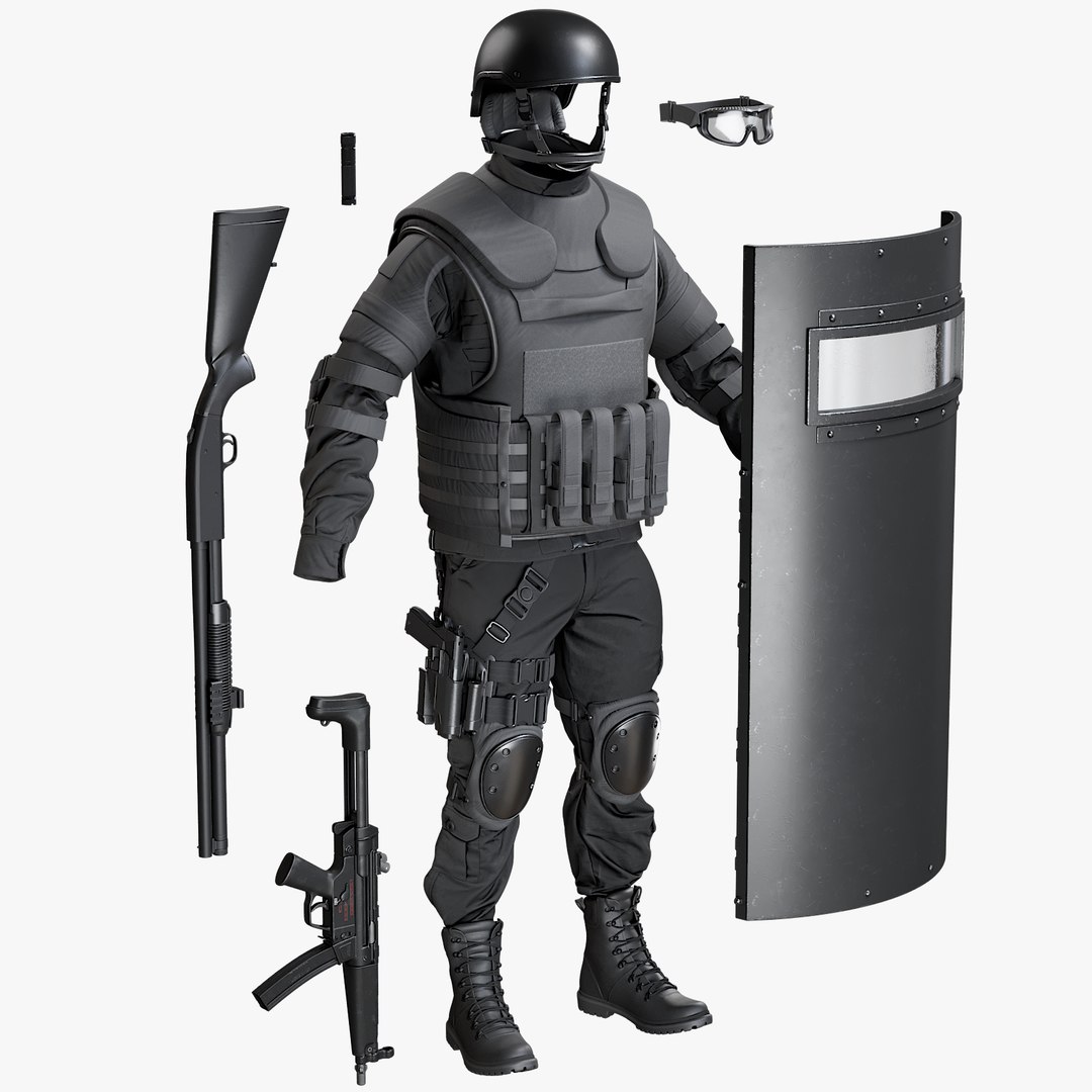 3D uniform swat equipment model TurboSquid 1483039