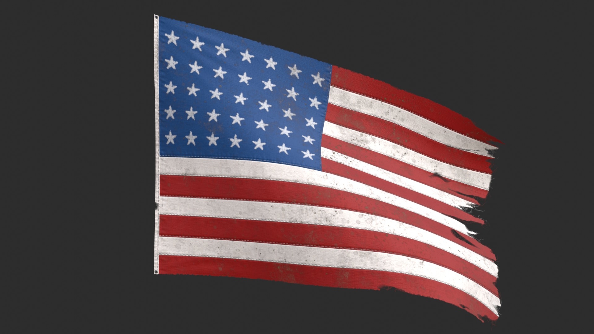 3D american 35 stars flag TurboSquid 1483059