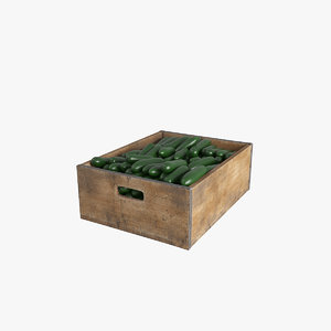 fruit cucumber crate 3D model