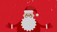 2d animation Santa Claus dance loop footage