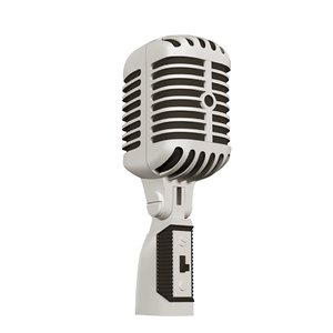 3D vintage microphone
