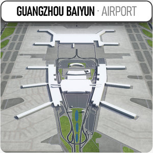3D model guangzhou baiyun international airport