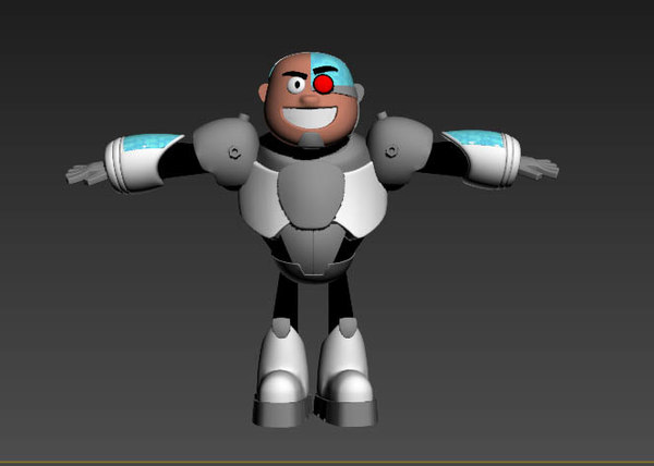 3d Cyborg Teen Titans Model Turbosquid 1483264