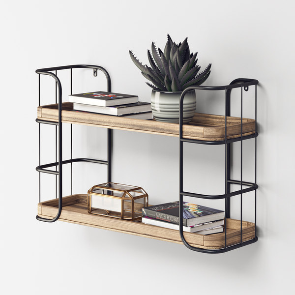 3D industrial shelf unit rustic metal - TurboSquid 1483277