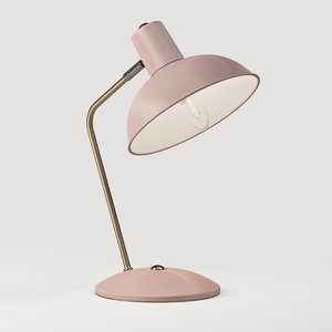3D elegant desk lamp blush