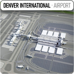 denver international airport - 3D model