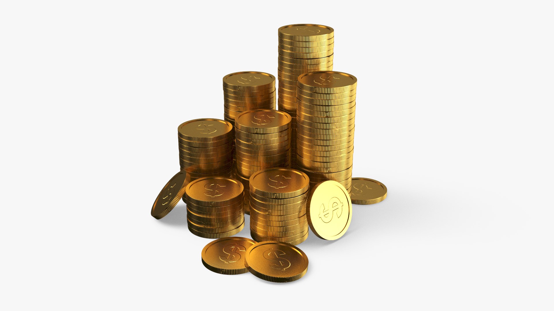 3D model gold coins - TurboSquid 1483369