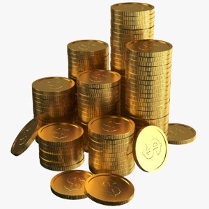 3D model gold coins