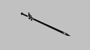 sword kirito s elucidator 3D model