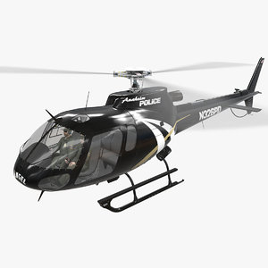 helicopter as-350 anaheim police 3D model