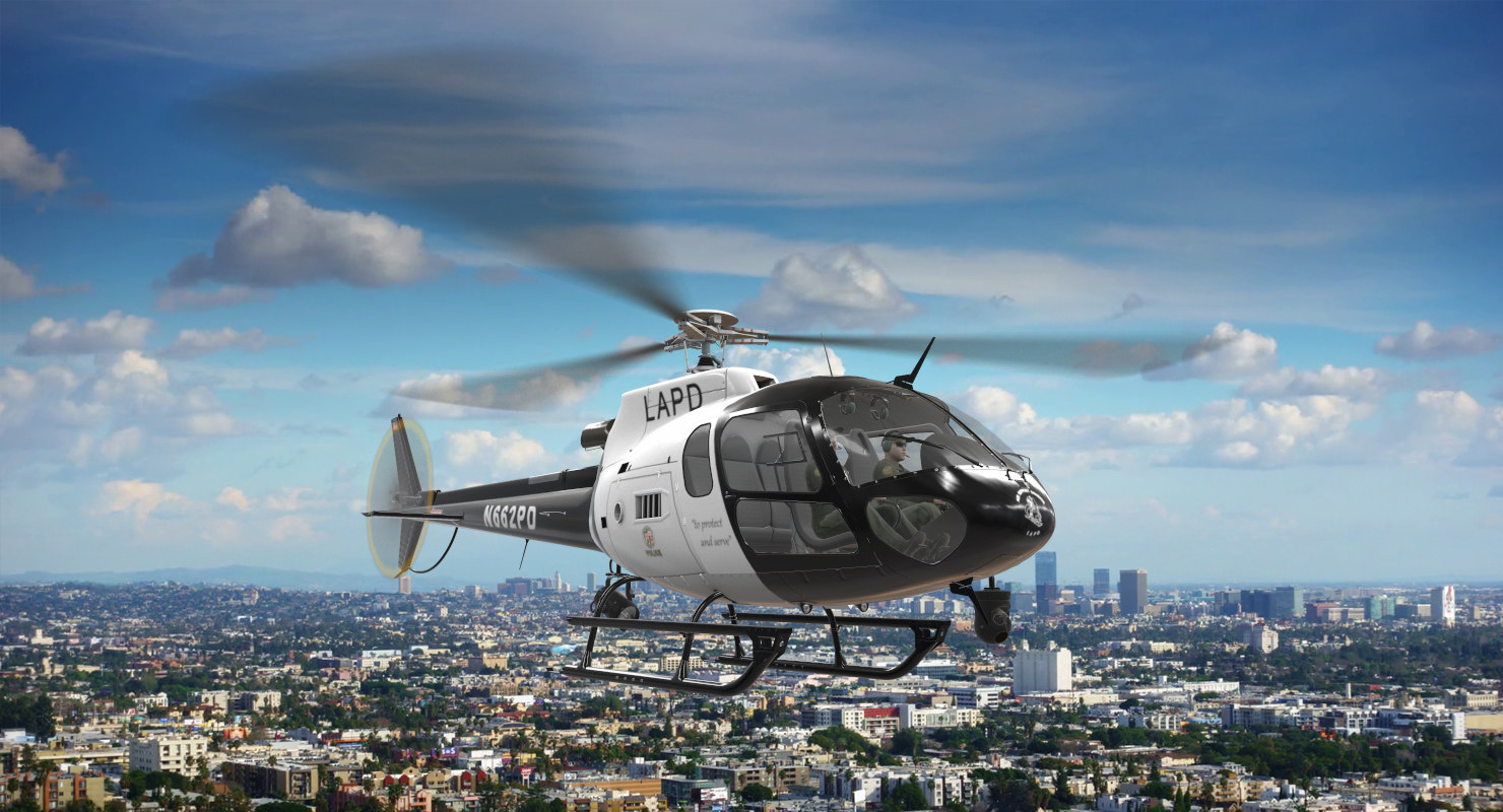 Helicopter as350 animation lapd 3D model TurboSquid 1483463