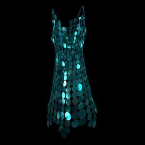 3D shiny dress