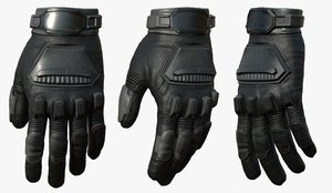 gloves leather protection 3D model