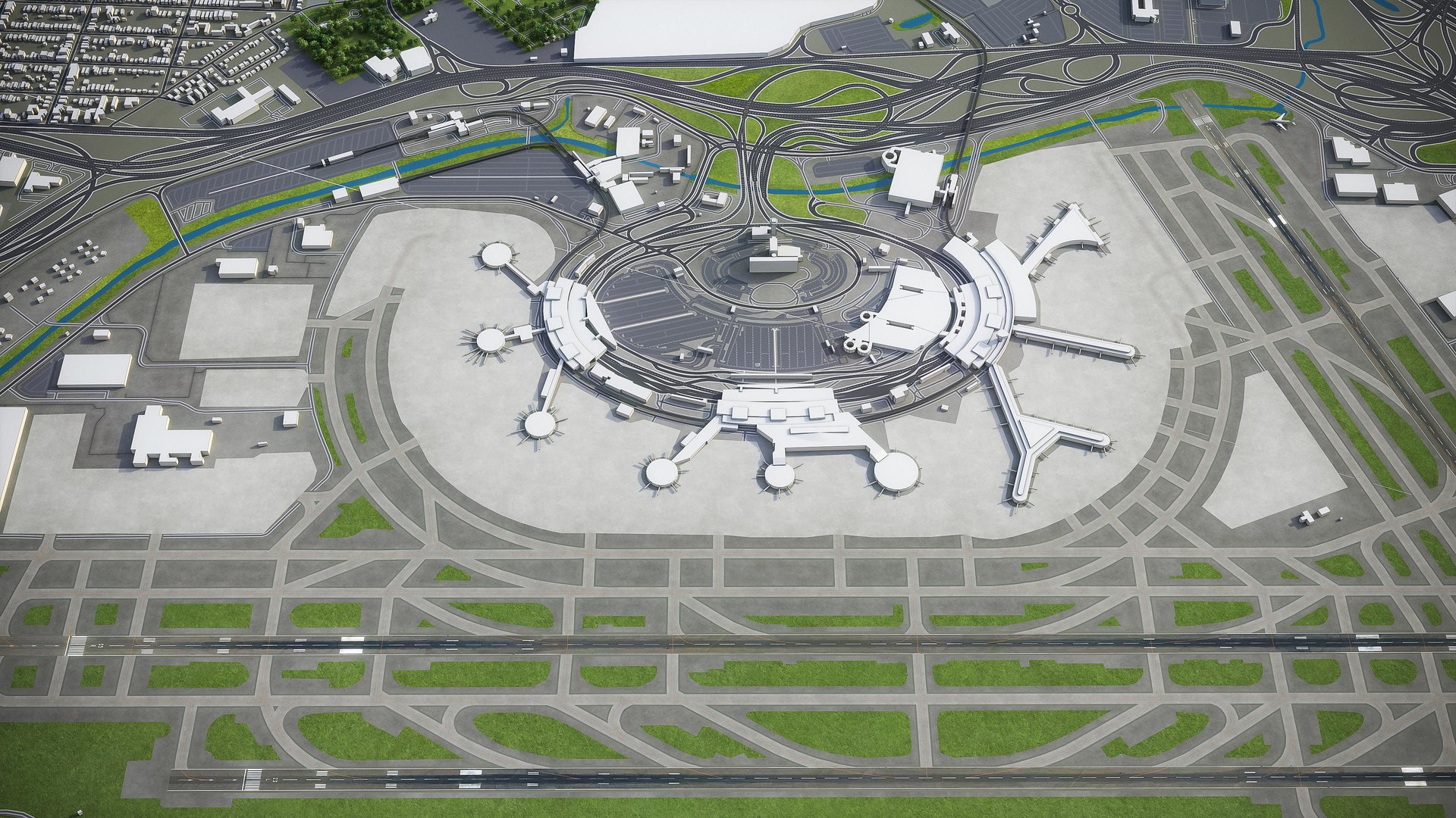 Newark Liberty International Airport 3D Model - TurboSquid 1484401