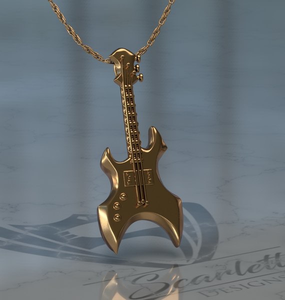 Collar De Guitarra Acero Inoxidable HIJONES - 8 Colores, Colgante Musical Unisex, Incluye Bolsa De Terciopelo