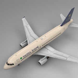 3D model saudia airbus a320 l471