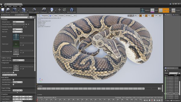 Burmese python animation 3D model - TurboSquid 1264730