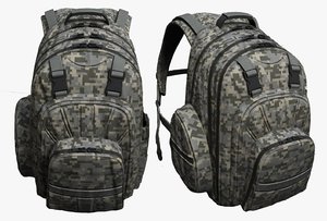 3D bag backpack model
