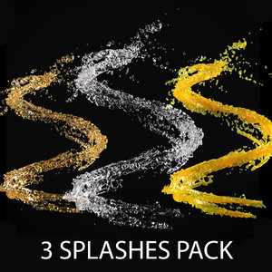 splash 01 pack 3D model
