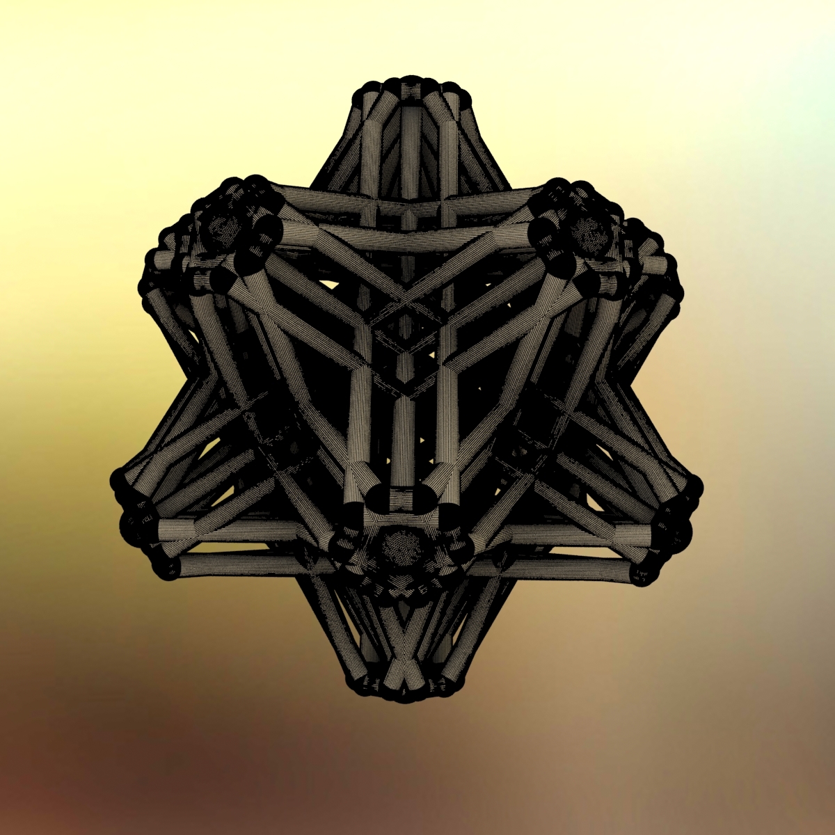 3D hedron stars nest TurboSquid 1480083