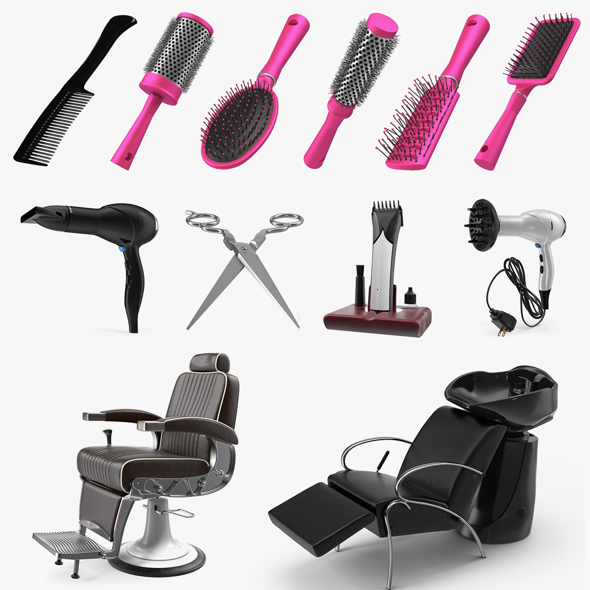 Free 3d Model Hair Beauty Salon Equipment Turbosquid 1484345