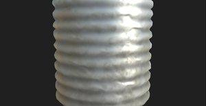 Weathered Aluminum Wave Extrusion 4096x4096