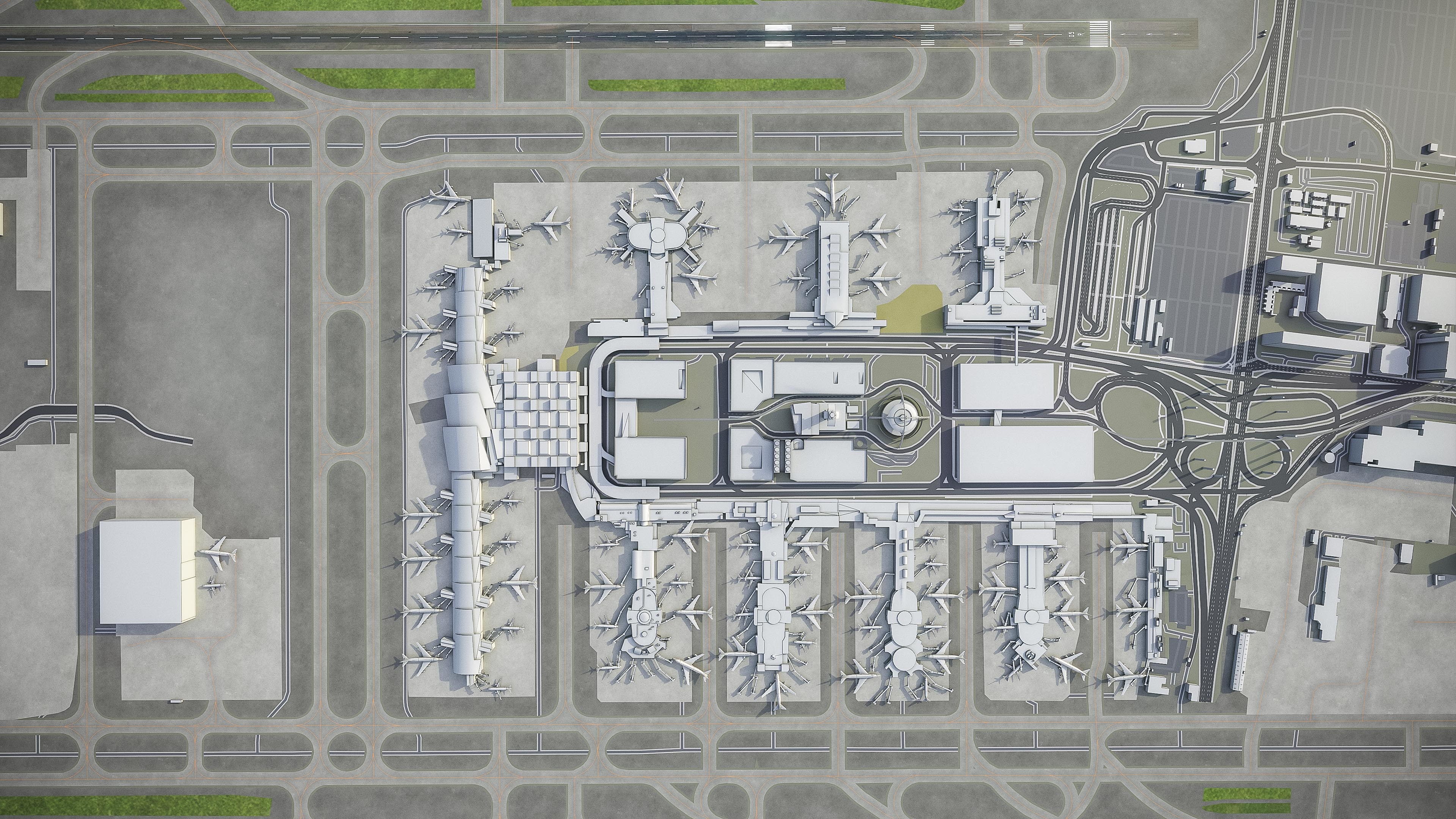 洛杉矶机场分布图图片