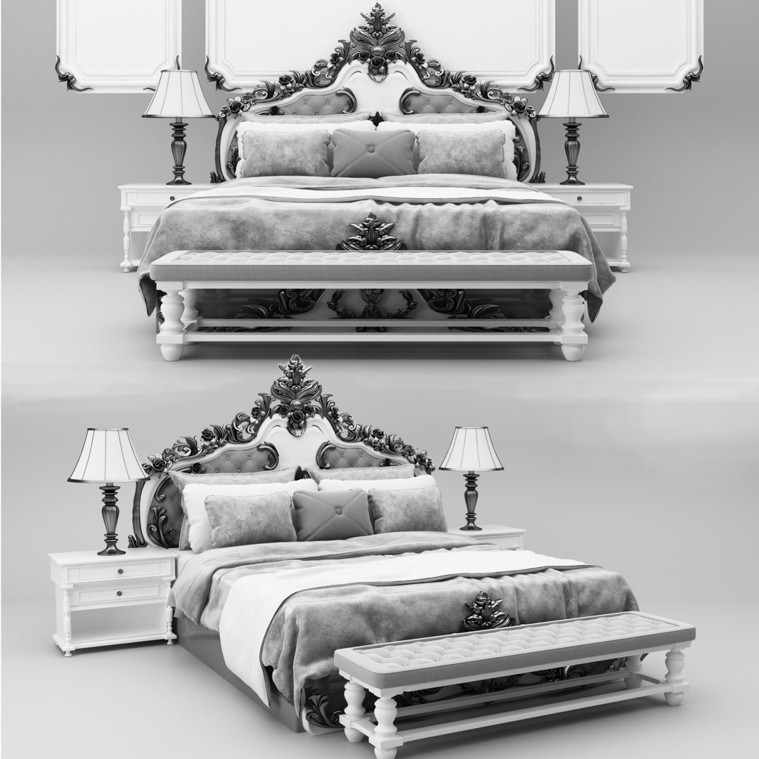 Luxury bed model TurboSquid 1484458