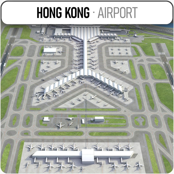 3d Model Hong Kong International Hkg Turbosquid 1483433