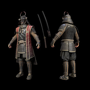 samurai character unity model
