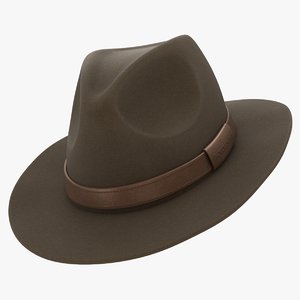 realistic felt hunting hat 3D model