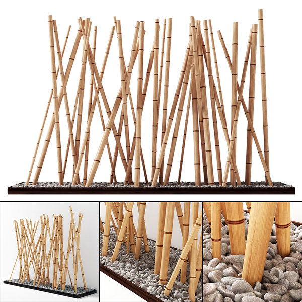 3d Decor Bamboo Model Turbosquid