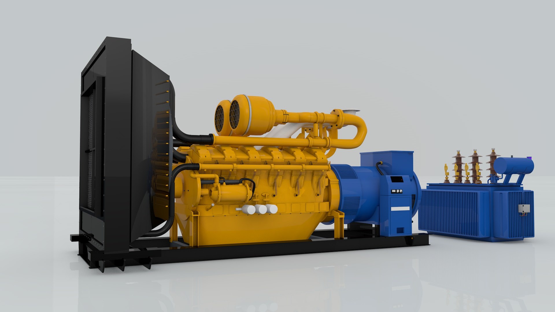 Electricity diesel engine generator 3D model TurboSquid 1484795