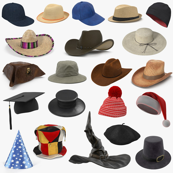 3D model hats 5