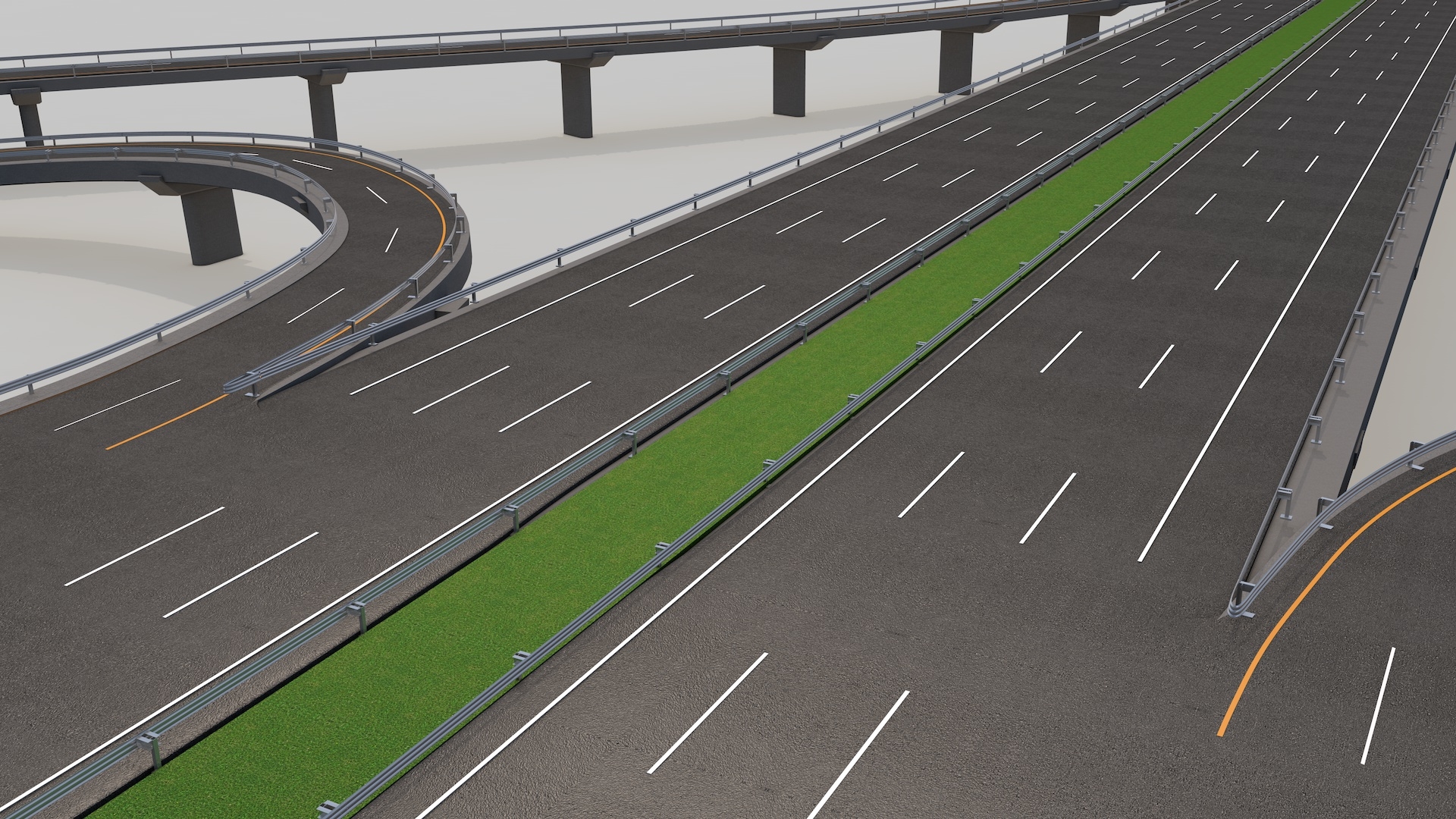 公路交叉口路桥3d模型