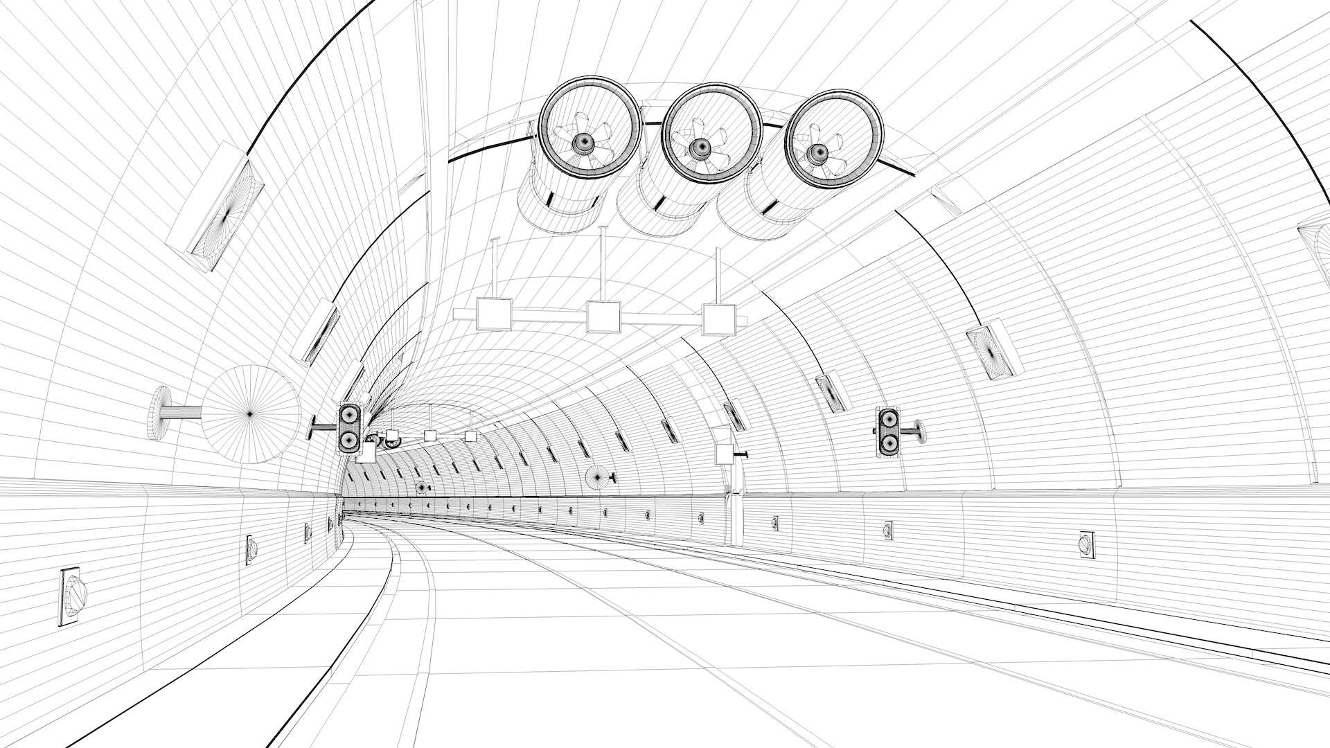城市隧道简笔画图片