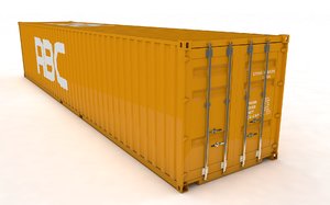 container rigged 3D model