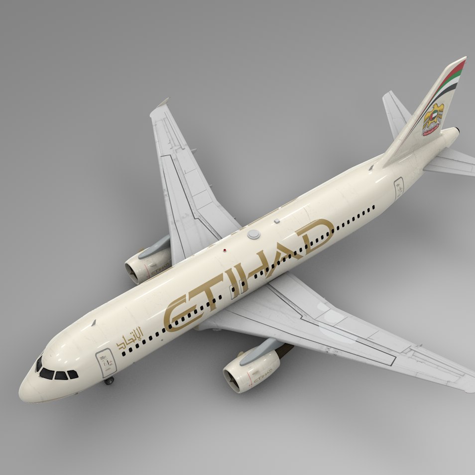 Etihad airways airbus a320 3D model - TurboSquid 1484911