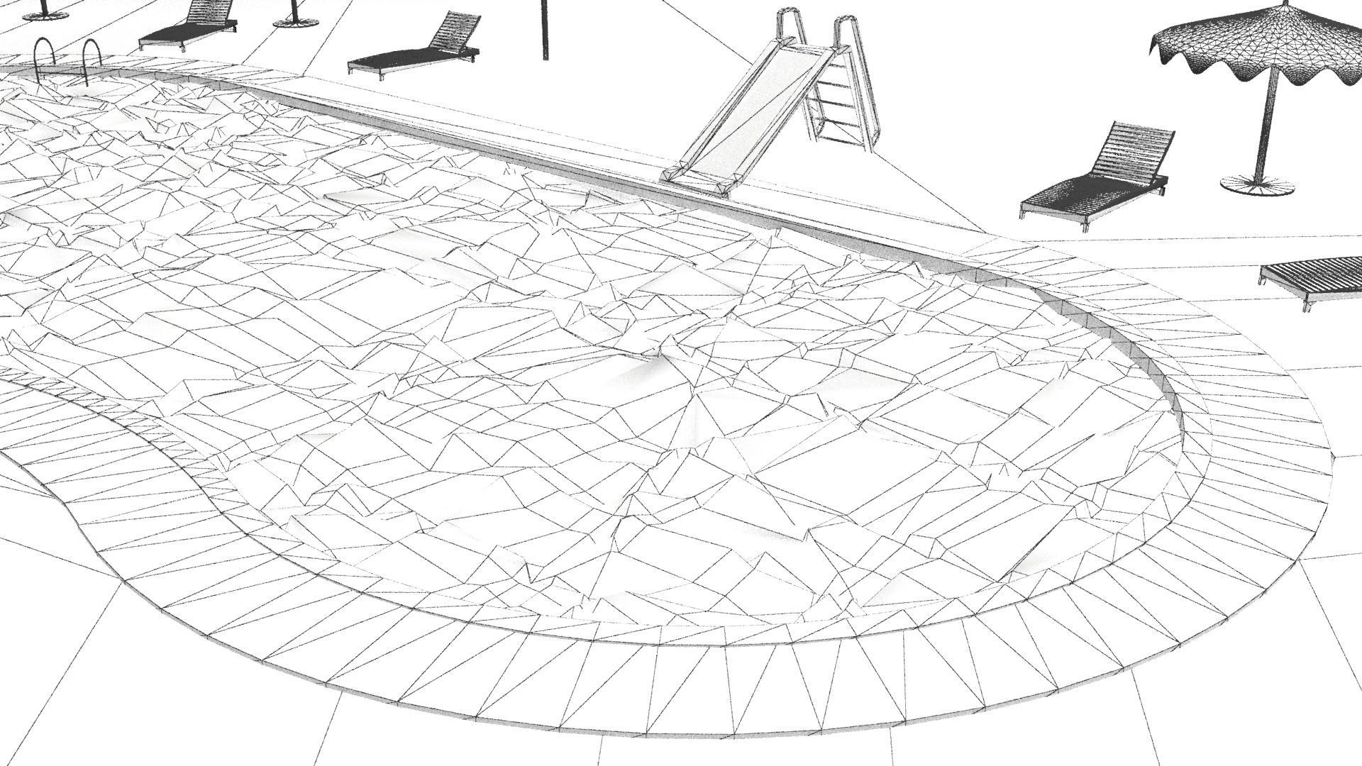 游泳池3d模型