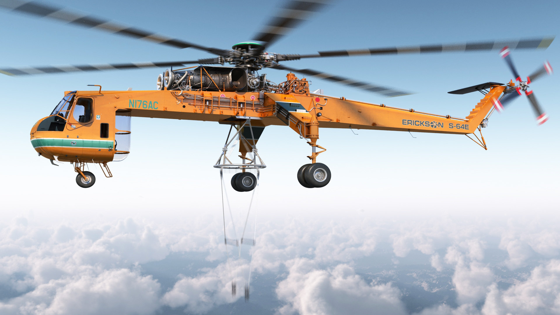 3D sikorsky s-64 skycrane heavy-lift - TurboSquid 1485158