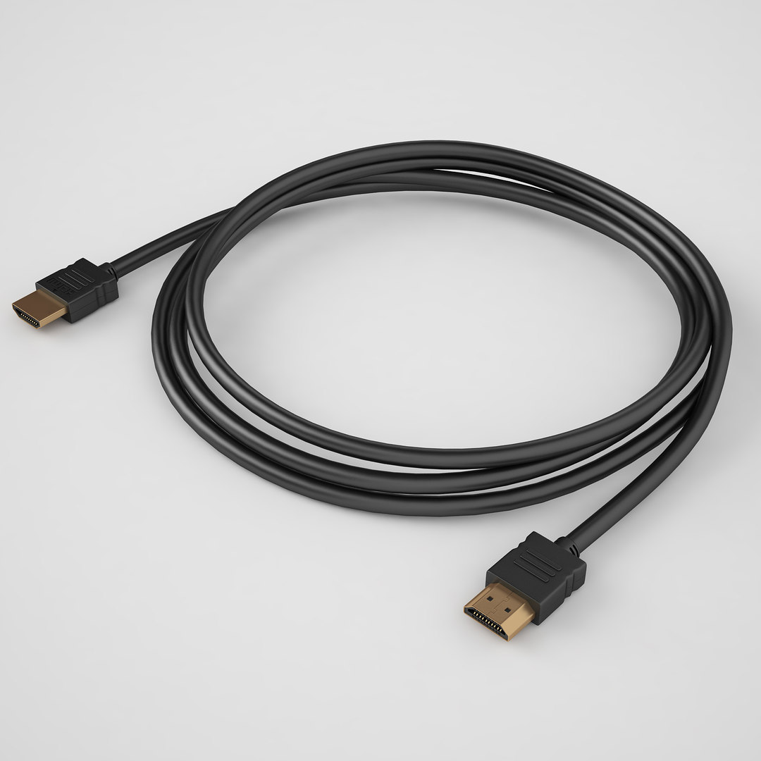 Hdmi cable 3D model TurboSquid 1485141