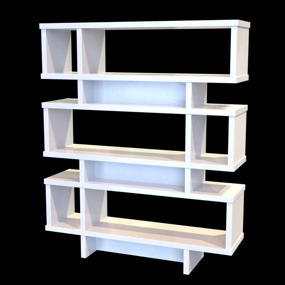 3D shelves bookcase model TurboSquid 1485334
