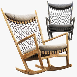 pp124 rocking chair 3D model