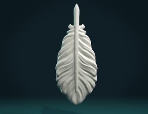 3D print ready feather model