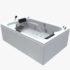 3D model balneo bath 2 seats