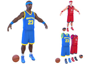 basketball player 4k ball 3D model
